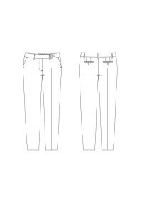 PDF型紙  4Leed_r / リード～裏付きテーパードパンツ