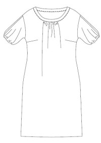 PDF型紙 パフスリーブTシャツワンピース Chapi～チャピ 　