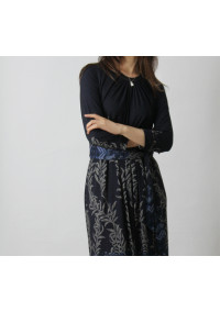 縫い代付き印刷済み型紙　クルーネックベルト付きTワンピ　8Elise～エリーゼ