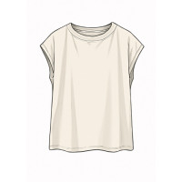 縫い代付き印刷型紙 ベーシックボディ フレンチスリーブT