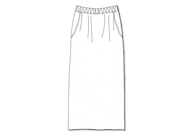 縫い代付き印刷型紙 LR90053 リラクシングロングスカート