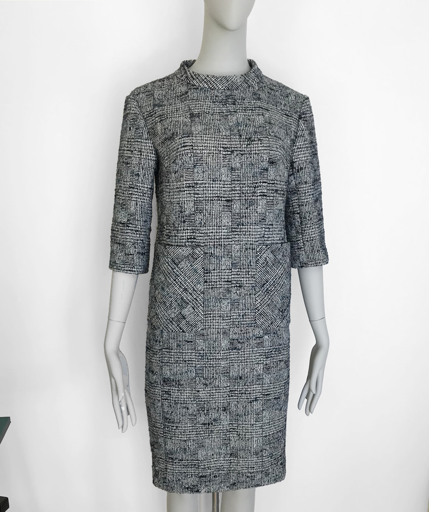 型紙通販、 8Salus 立ち衿つき七分袖ワンピース