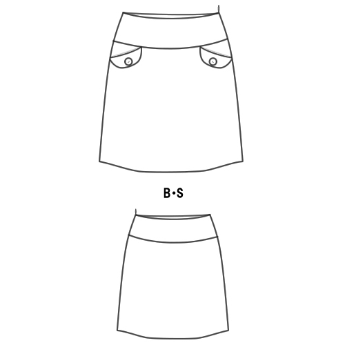 型紙通販 台形ローライズスカート