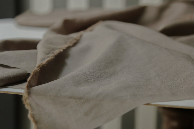 レーヨンコットンリネン カーキ ワンピース向け生地 50cm単位カット販売