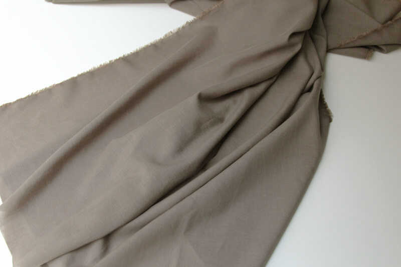 レーヨンコットンリネン カーキ ワンピース向け生地 50cm単位カット販売