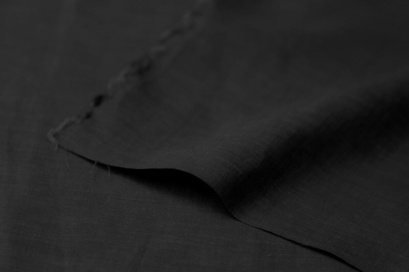 レーヨンコットンリネン黒 ワンピース向け生地 50cm単位カット販売