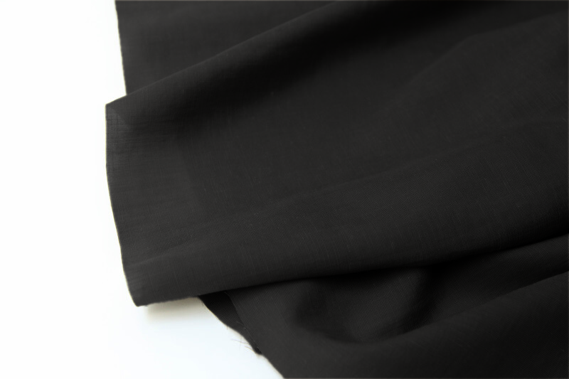 レーヨンコットンリネン黒 ワンピース向け生地 50cm単位カット販売