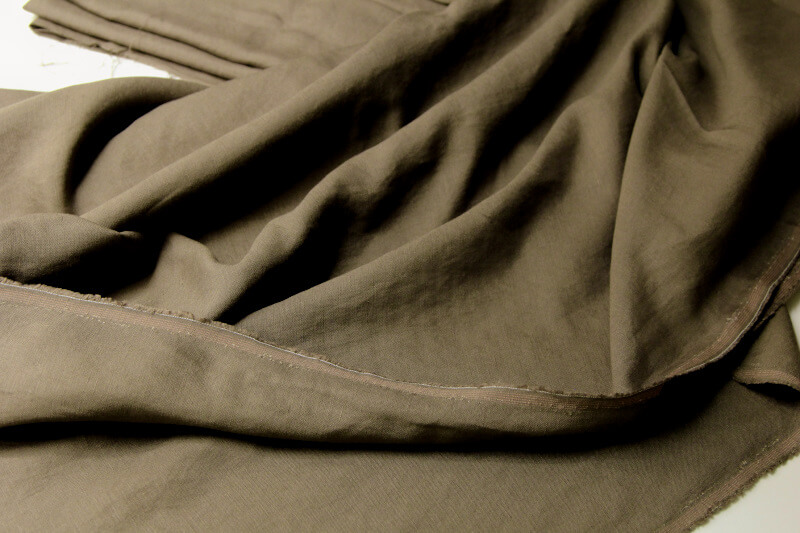 リネンヴィスコース カーキ 50cm単位カット販売