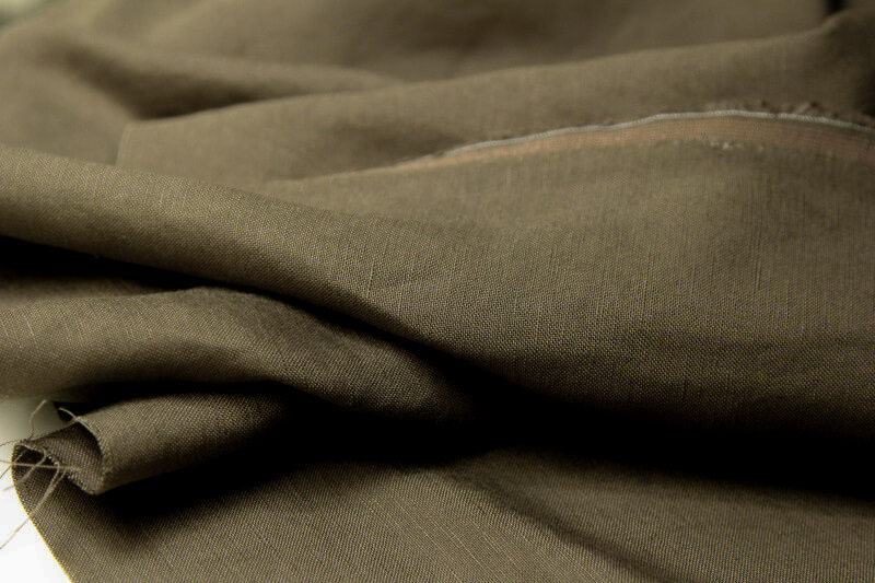 リネンヴィスコース カーキ 50cm単位カット販売