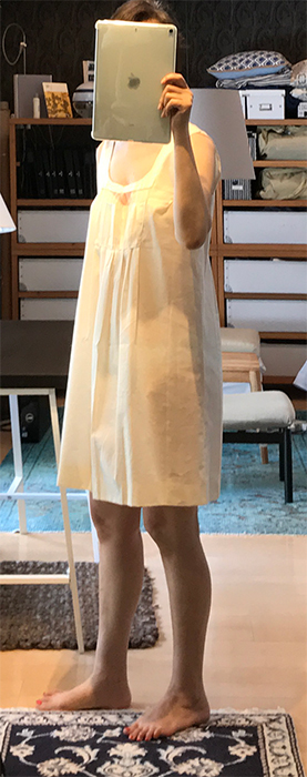 8Bridget ボックスプリーツ半袖付きワンピース　型紙通販　立体裁断