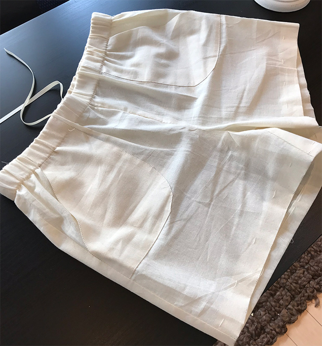 型紙 パターン ジャストウエストボンタンパンツ