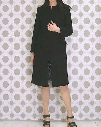 型紙通販、衿なしベルテッドコート Jacky~ジャッキー