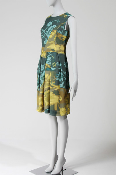 洋裁用型紙通販　PDF型紙　立体裁断　 アルディ　ノースリーブ、イレギュラータックスカートワンピース