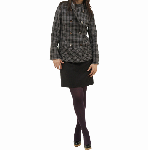 型紙通販、ハイネックダブルブレストジャケット