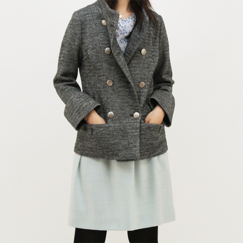 型紙通販、ハイネックダブルブレストジャケット