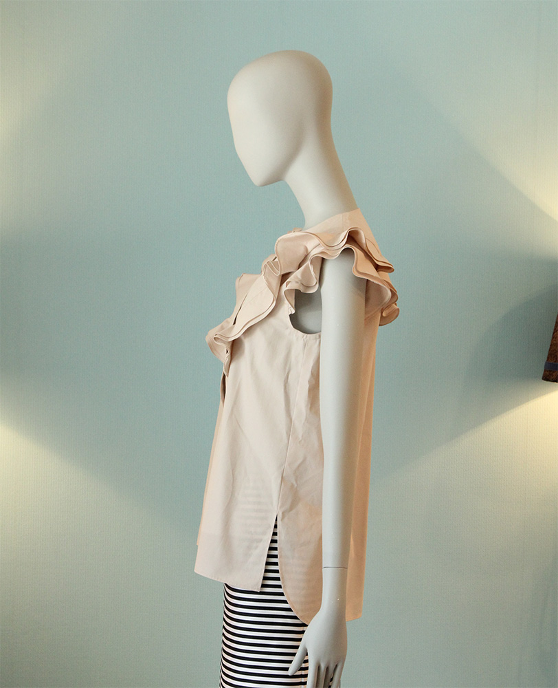 8Mignea シャツカラーティアードワンピース 型紙通販 立体裁断