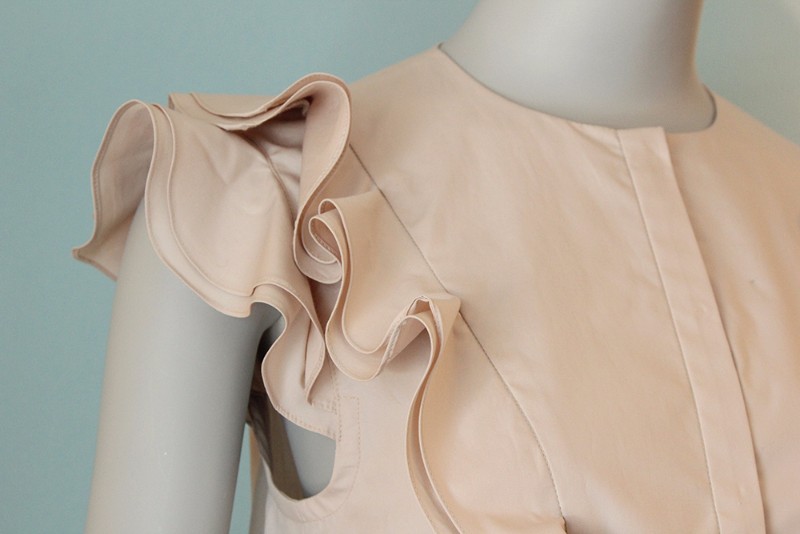 8Mignea シャツカラーティアードワンピース 型紙通販 立体裁断