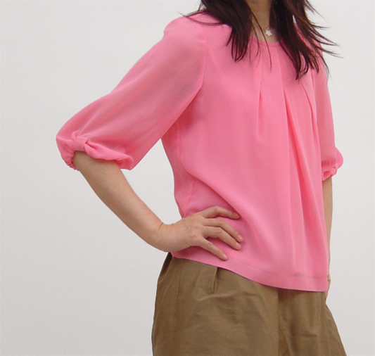 型紙通販  衿ぐりタックプルオーバー 735