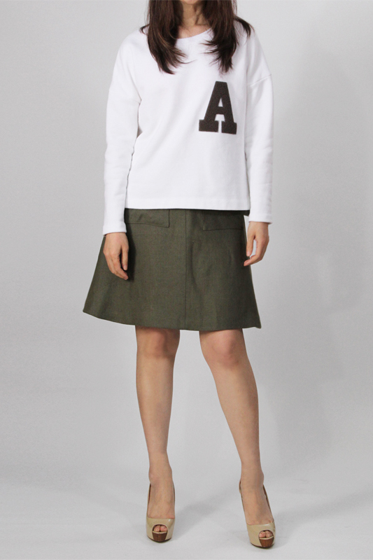 洋裁用型紙通販　型紙通販　7Jamie ドロップショルダークルーネックトレーナ​ー　立体裁断