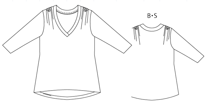 洋裁用型紙通販　型紙通販　Aラインプルオーバー　立体裁断