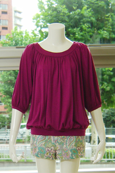 ギャザーカットソー型紙