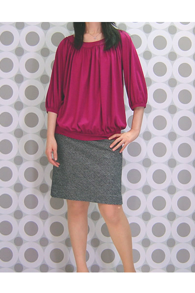 ギャザーカットソー型紙