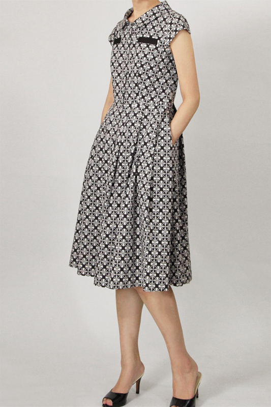 8Argo フラットカラー、タックスカートシャツワンピース 型紙通販 立体裁断