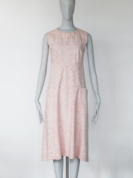 8Balletta_en 切り替えポケット付きフレアーワンピース 型紙通販 立体裁断