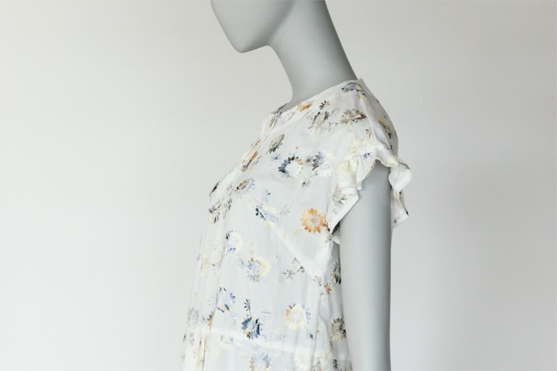 8Frilla_en ピンタック&フリルマキシワンピース 型紙通販 立体裁断