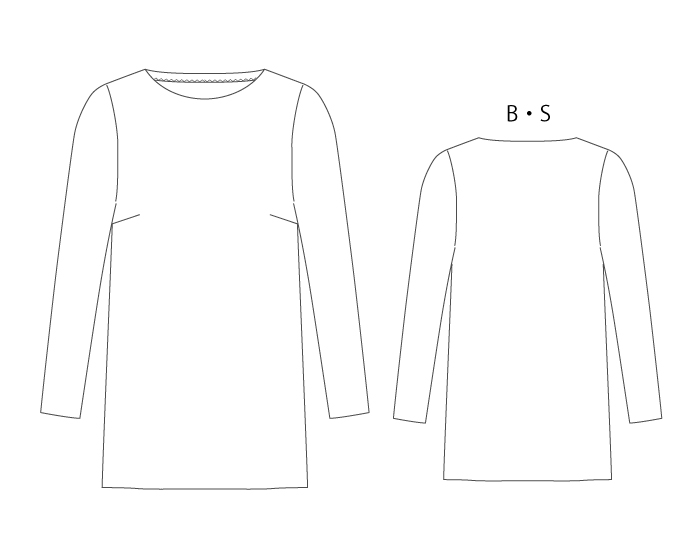 型紙通販 PDF型紙 中厚地用カットソーセーター 7Gigi~ジジ