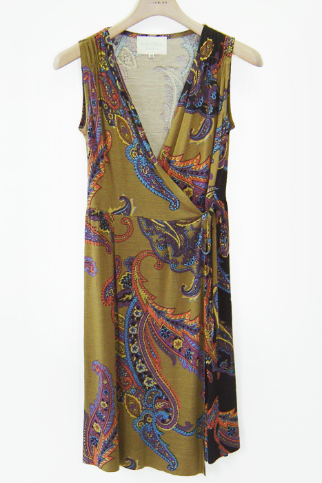 型紙通販 カシュクールジャージーワンピース オプション袖付き