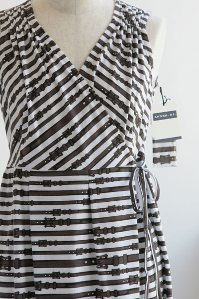 型紙通販 カシュクールジャージーワンピース オプション袖付き