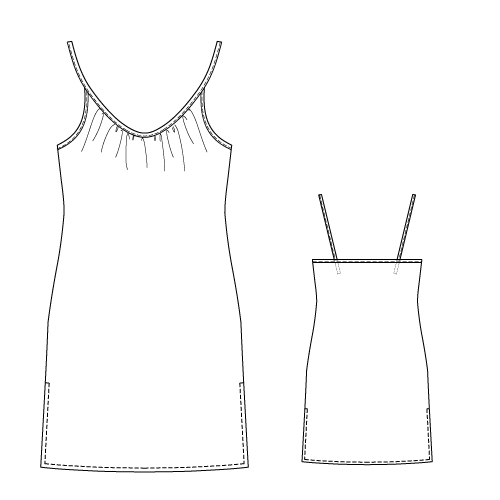 型紙通販 ギャザーペチドレス