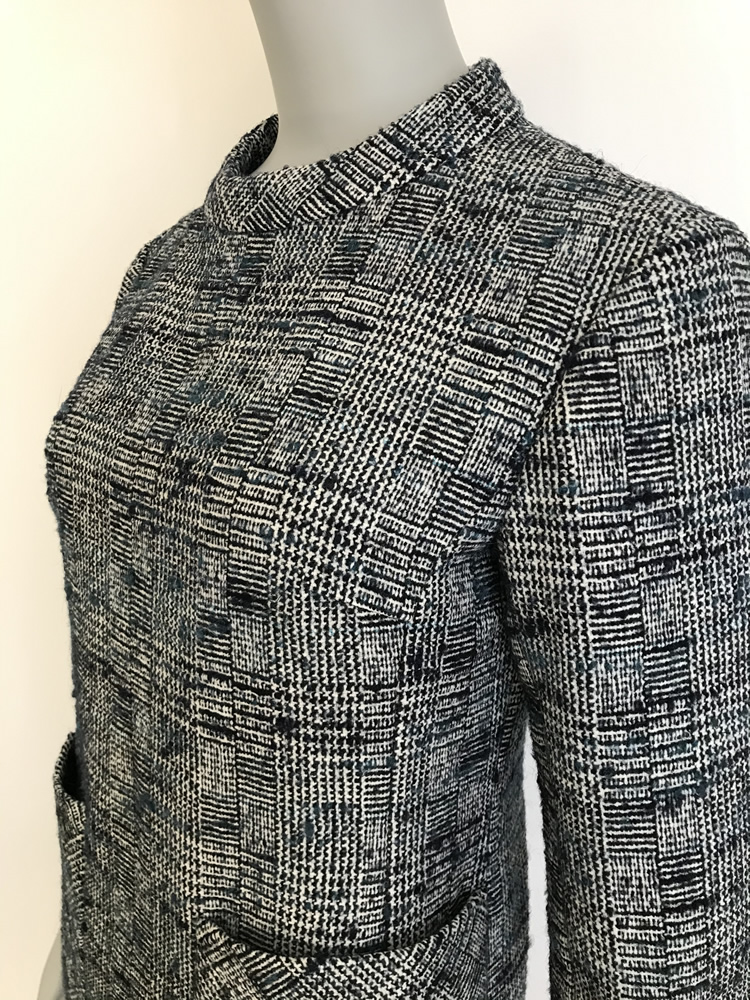 型紙通販、8Salus 立ち衿つき七分袖ワンピース