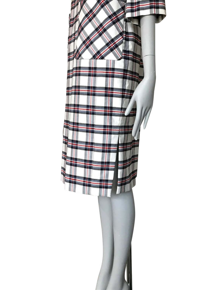 型紙通販、8Salus 立ち衿つき七分袖ワンピース