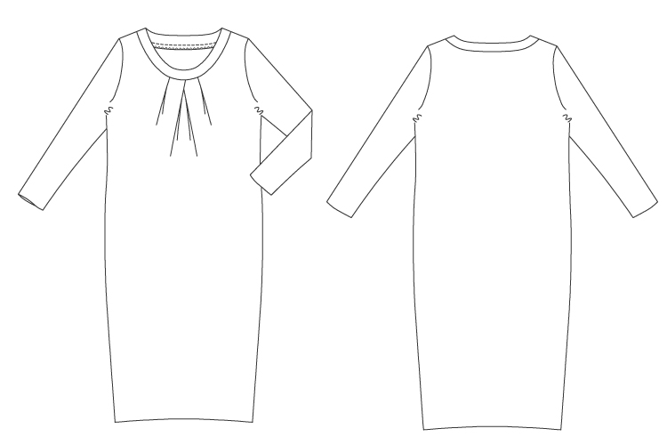 洋裁用型紙通販　立体裁断 　8Sharon コクーンTシャツワンピース