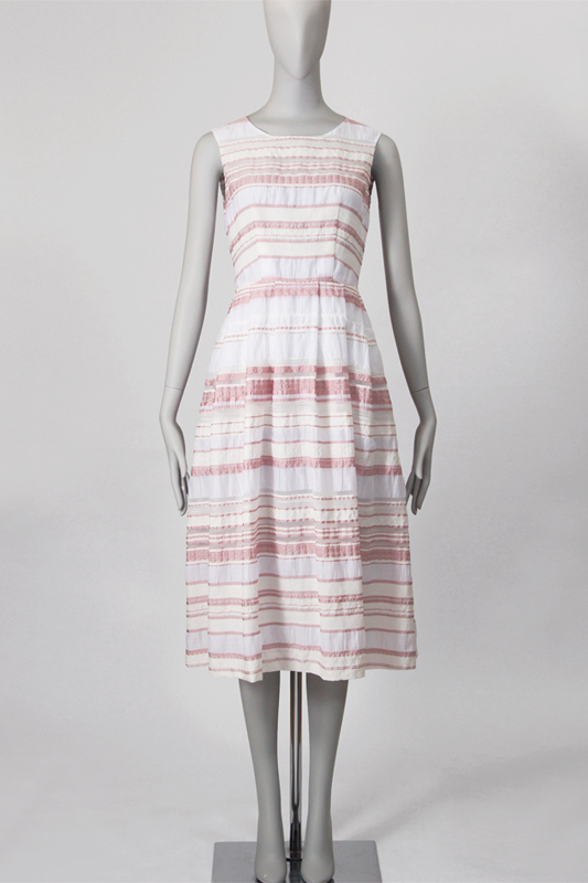 Sisbon ノースリーブミディ丈タックドレス ワンピース 型紙通販 立体裁断