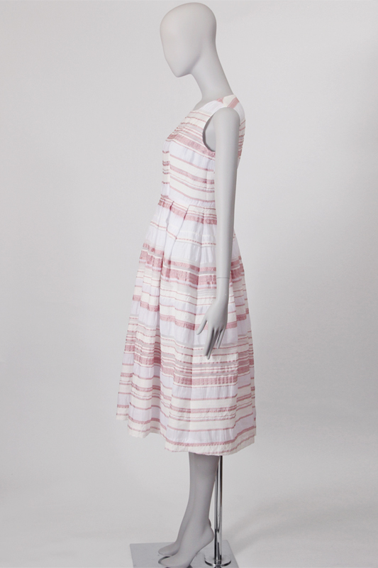 Sisbon ノースリーブミディ丈タックドレス ワンピース 型紙通販 立体裁断