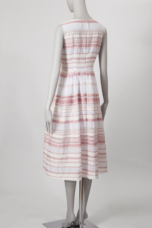 Sisbon ノースリーブミディ丈タックドレス ワンピース 型紙通販 立体裁断