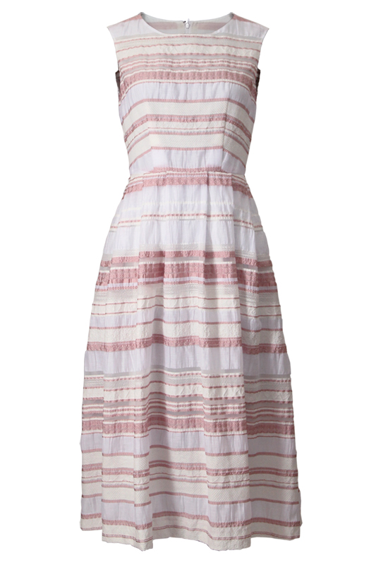 Sisbon ノースリーブミディ丈タックドレス　ワンピース　型紙通販　立体裁断