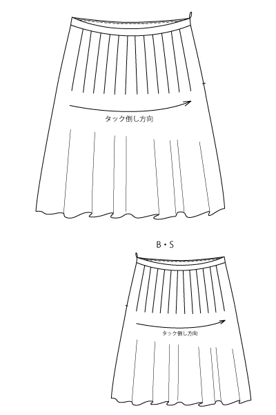 型紙通販 ミニタックスカート