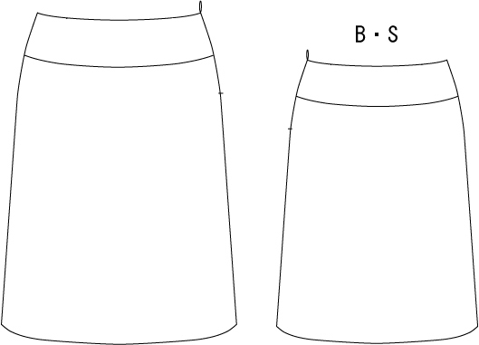 型紙通販 台形セミフレアースカート
