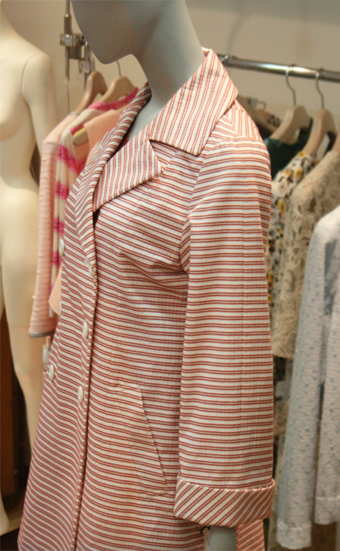 型紙通販 9分袖、ダブルブレストハーフコート 3Elody～エロディー