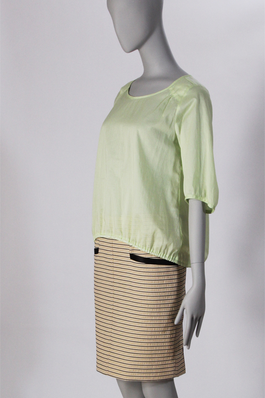 洋裁用型紙通販　型紙通販　五分袖パフスリーブブラウス　6Fanny　立体裁断