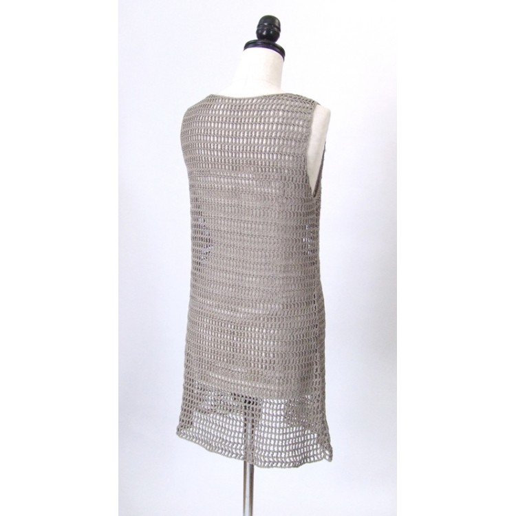 ニットベスト,手編み,後身頃