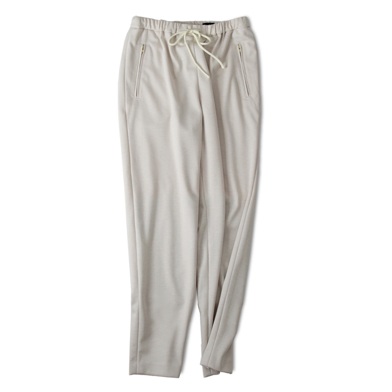 型紙通販　LR40053 テーパードニットパンツ〜ウエストゴム＆リボン細⼝パンツ、ニット地⽤