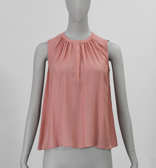 LR50052 前立付きギャザータンクブラウス　型紙通販　立体裁断