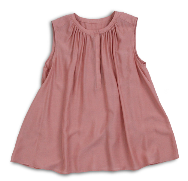 LR50052 前立付きギャザータンクブラウス　型紙通販　立体裁断