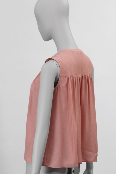 LR50052 前立付きギャザータンクブラウス　型紙通販　立体裁断