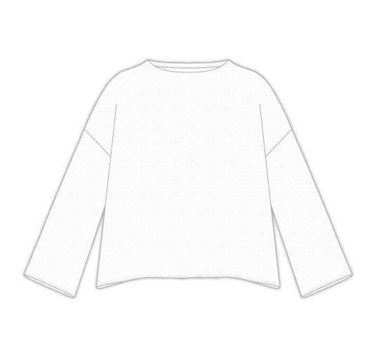 洋裁用型紙通販　型紙通販　LR70055　ドロップショルダー　フレアープルオーバー　ダウンロード型紙　立体裁断